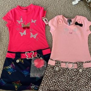 2 girls drop waist dresses. One new, with tags, one worn once. Both size 7/8